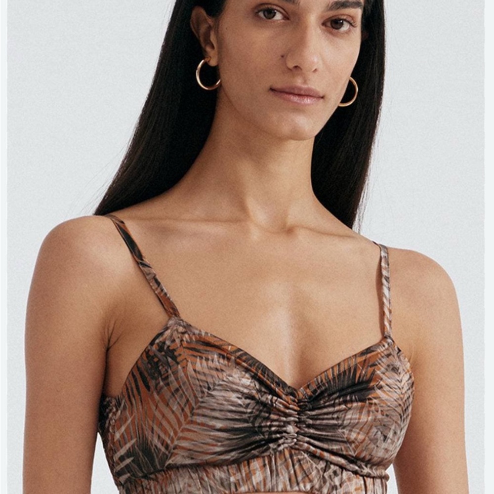 Else silk Palm Springs Ruched Bralette